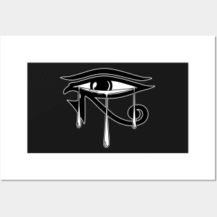 Crying Eye of Horus, Egyptian tear drops Posters and Art